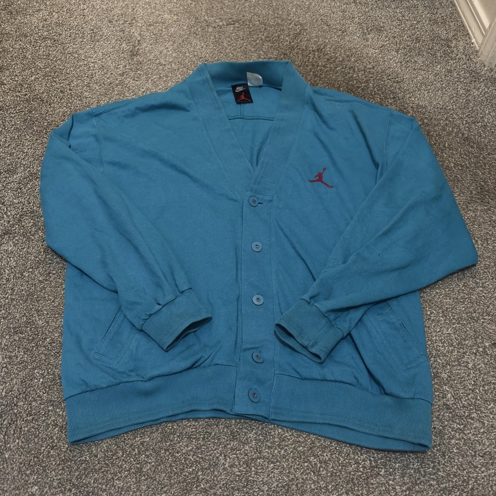 Nike Jordan Promo Item Sweater Mens Extra Large Button Up Cardigan Vintage Style